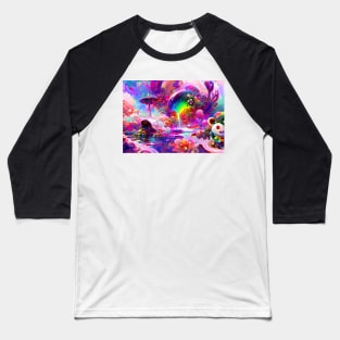 Color Globs | Rainbow Fungi Garden Baseball T-Shirt